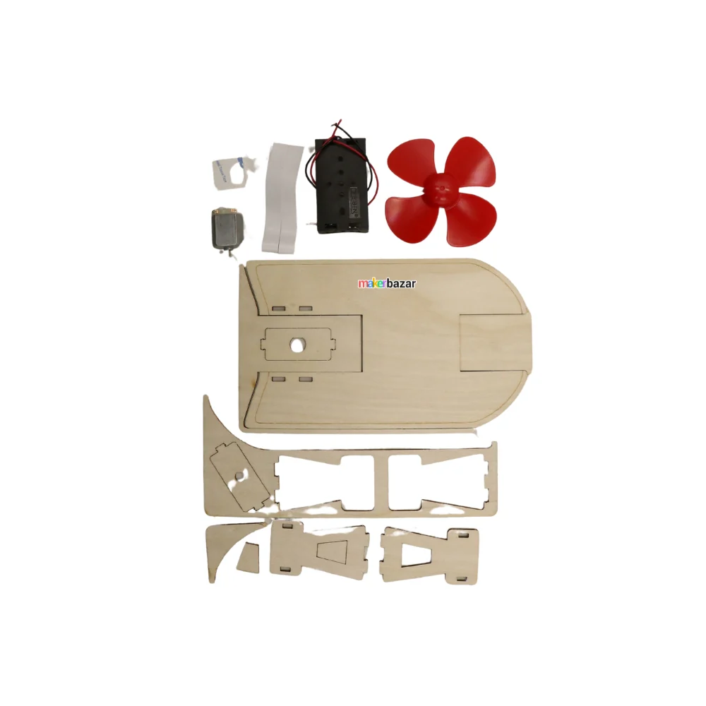 DIY Wooden Hovercraft Electric Wind Power Boat - Image 2