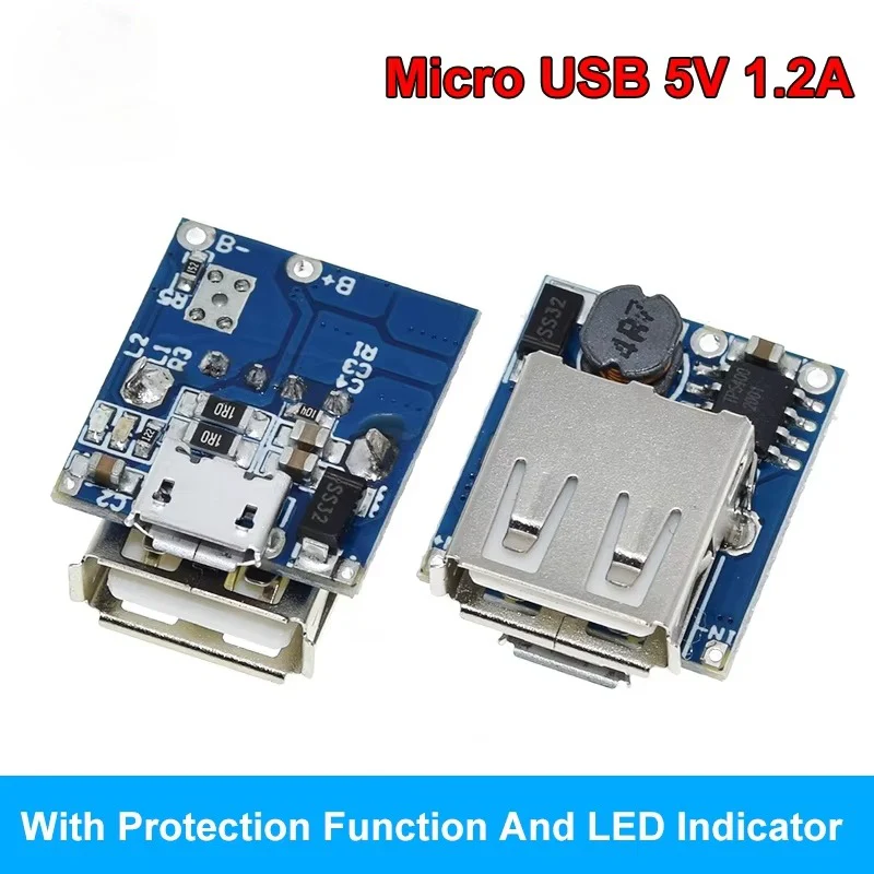 Up-Down Dual USB Step-Up Mini Power Bank Module - Image 2