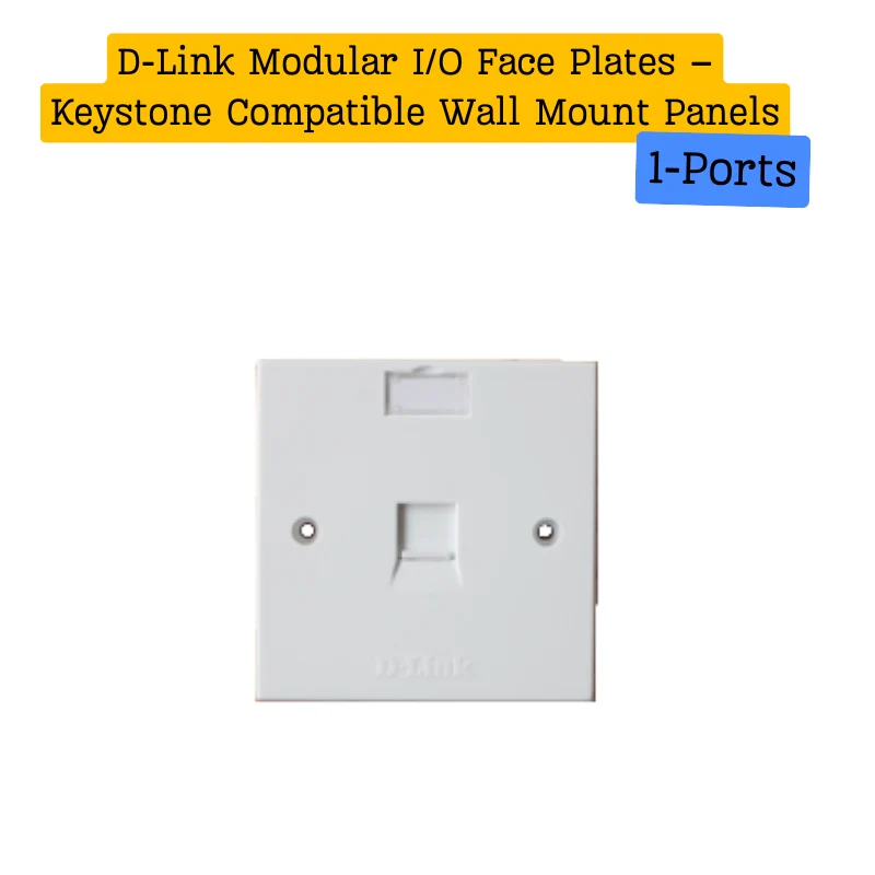 D-Link Modular I/O Face Plates – Keystone Compatible Wall Mount Panels - Image 2