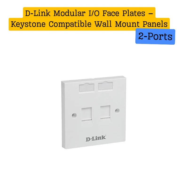 D-Link Modular I/O Face Plates – Keystone Compatible Wall Mount Panels - Image 3