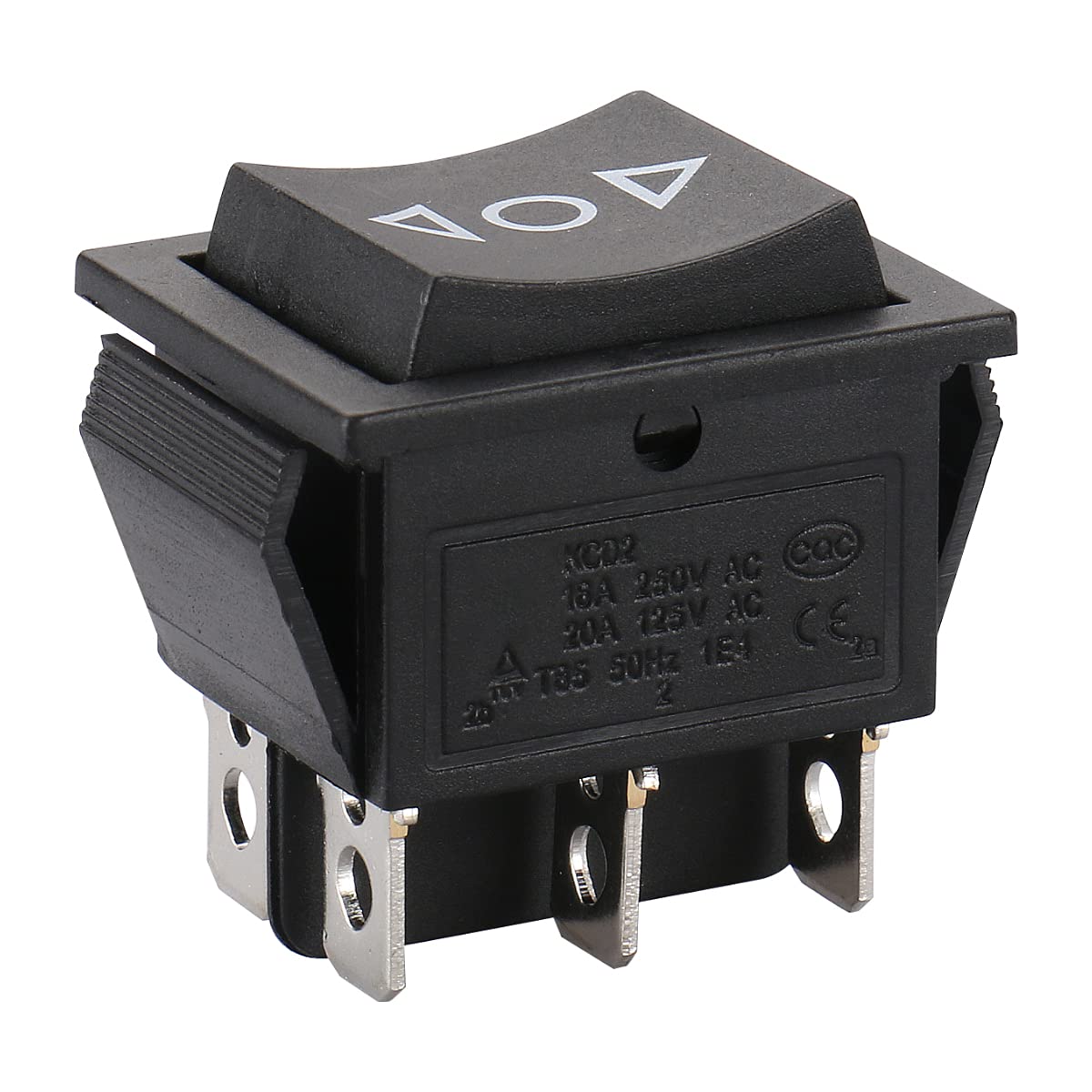 KCD4 16A 250V DPDT Momentary Rocker Switch 6 Leg (Spring Action) - Image 2