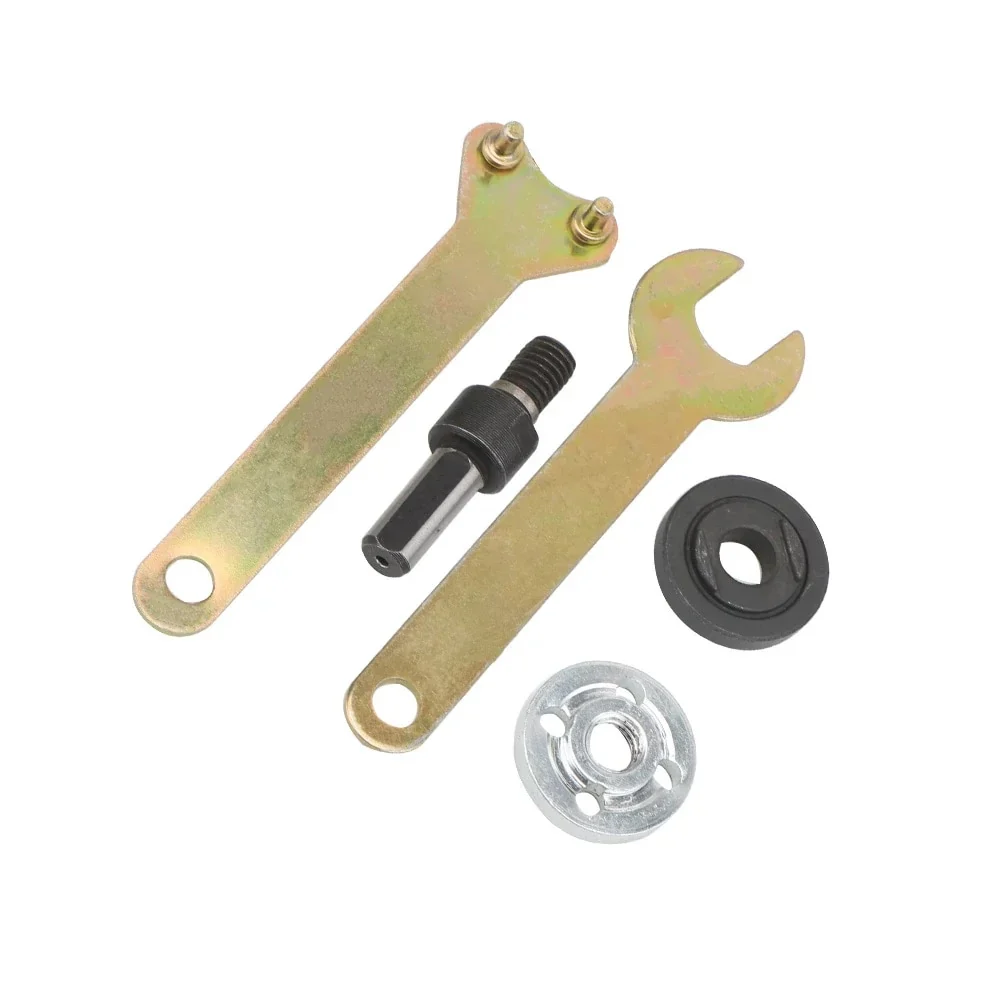 Drill Angle Grinder Adapter with Flange Nut Parts 5pcs Set - Image 10