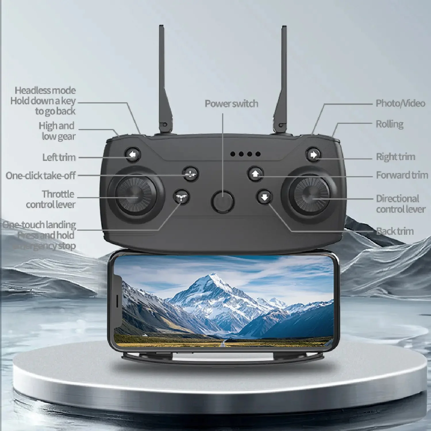 E99 Drone Dual Camera Foldable Quadcopter (HD FPV) - Image 6