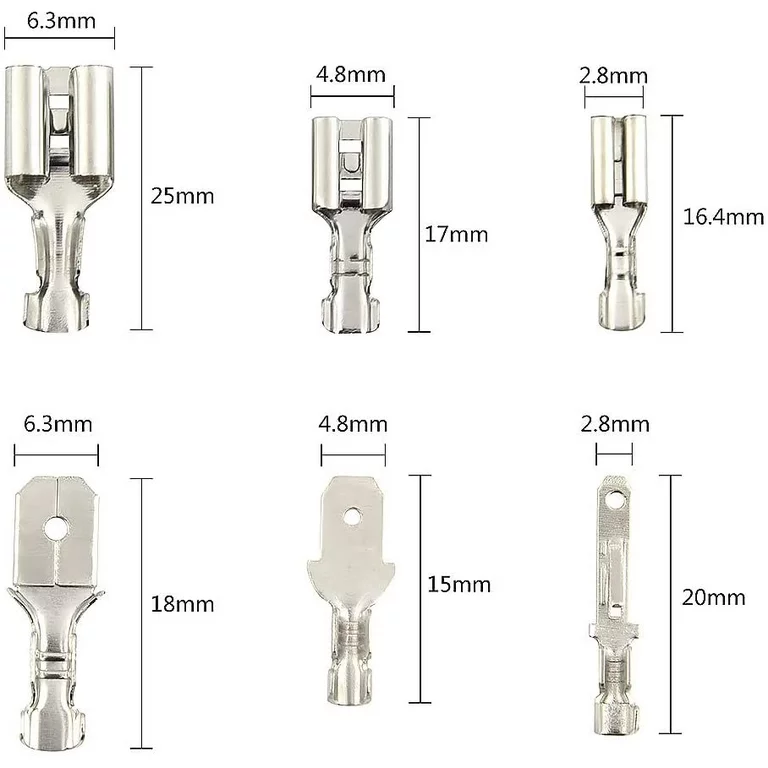 Lugs Thimble Pins Non-Insulated Spade Crimp Battery Connectors - Image 4
