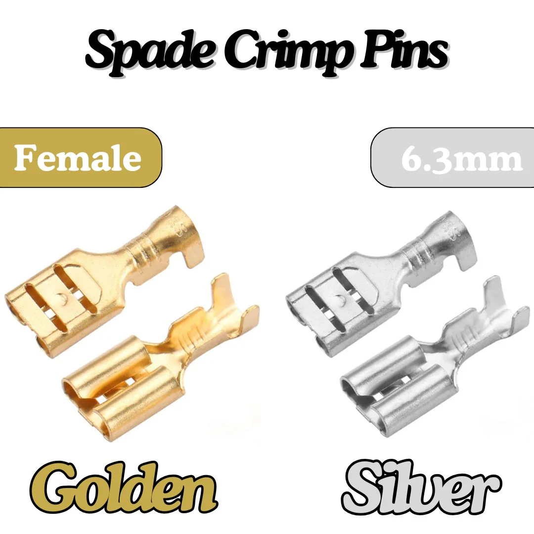Lugs Thimble Pins Non-Insulated Spade Crimp Battery Connectors - Image 5
