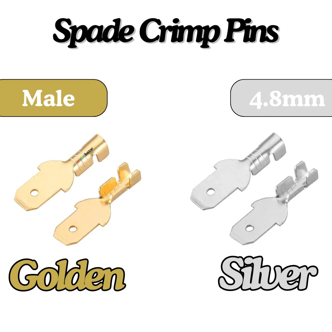 Lugs Thimble Pins Non-Insulated Spade Crimp Battery Connectors - Image 7