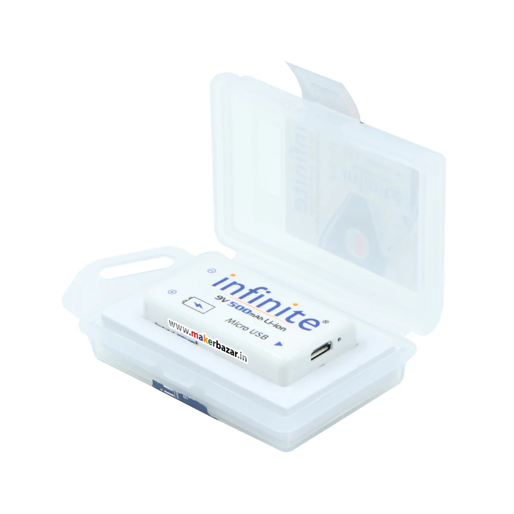 Envie: Infinite ERB-9V-MU 9volt 500mAh USB Rechargeable Li-ion Battery - Image 5
