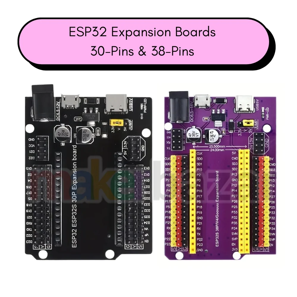 ESP32 GPIO Expansion Board with Type-C USB and Micro USB