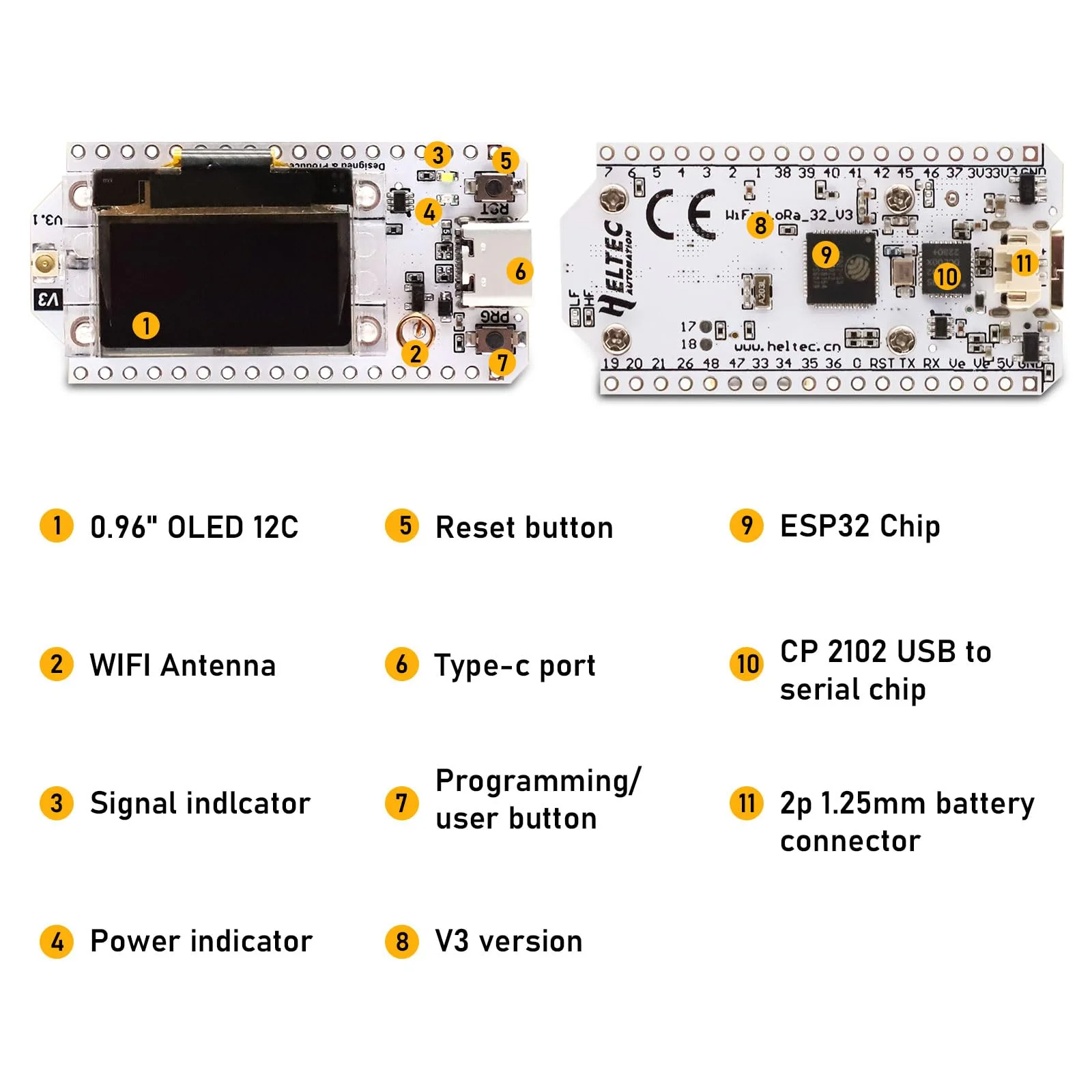 ESP32 LoRa OLED 0.96” Display WiFi Bluetooth Module IOT Board with Antenna - Image 5