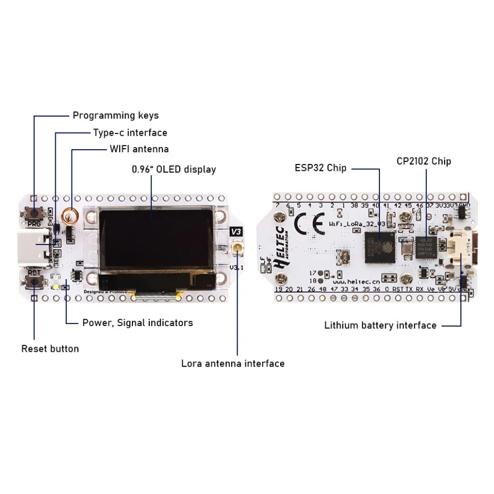 ESP32 LoRa OLED 0.96” Display WiFi Bluetooth Module IOT Board with Antenna - Image 6