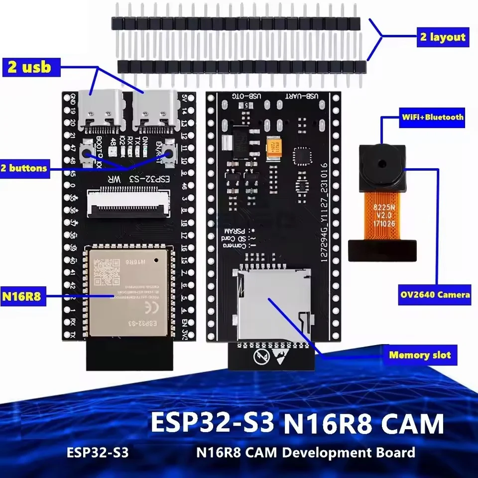 ESP32-S3 N16R8 Cam Development Board WiFi and Bluetooth 5.0 Module - Image 11
