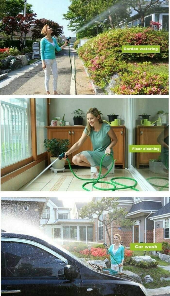 [Type 1] Expandable Magic Hose Water Pipe With Spray Gun – 30feet/10m for Cars/ Garden - Image 5