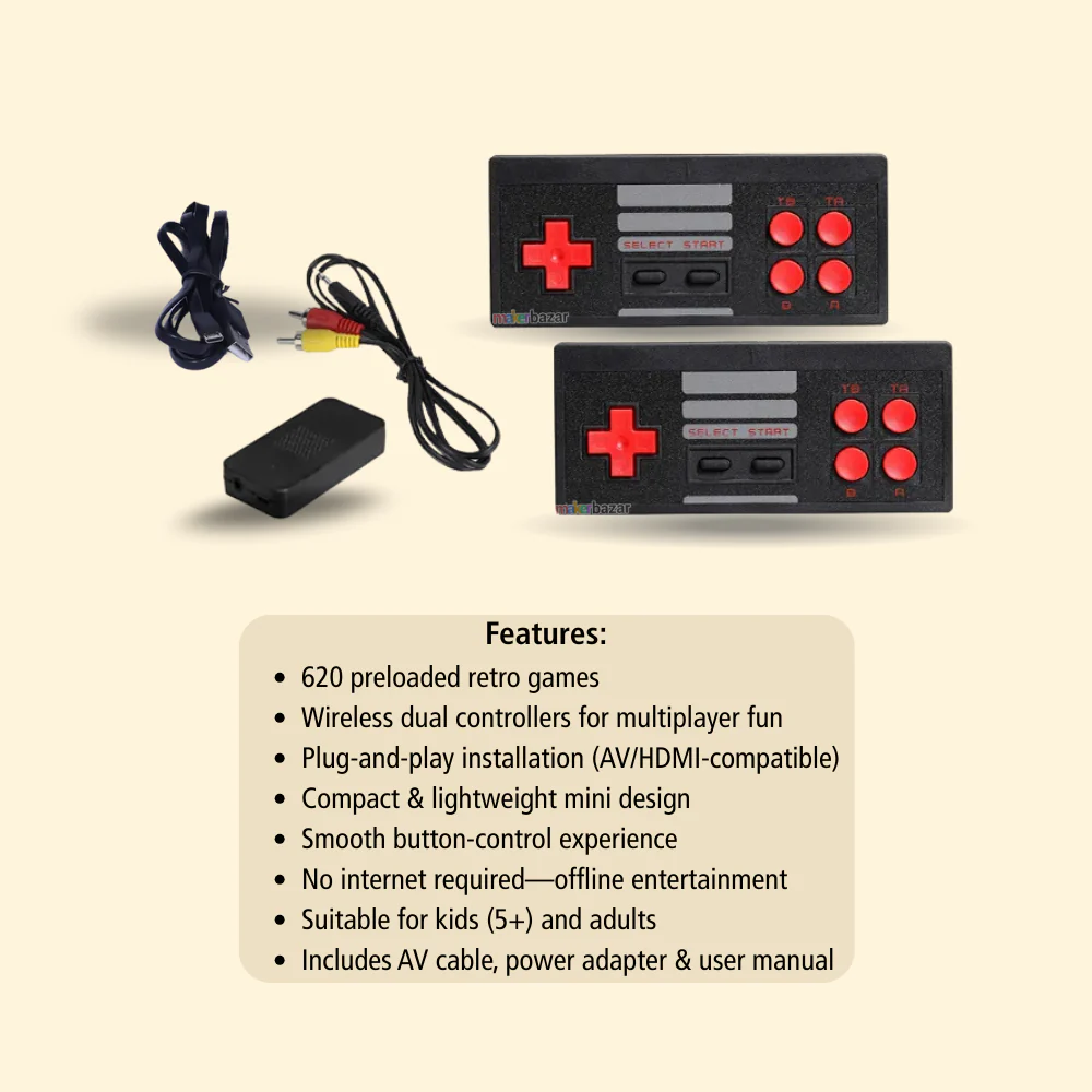 Mini Retro Game Box with Remote - Image 2