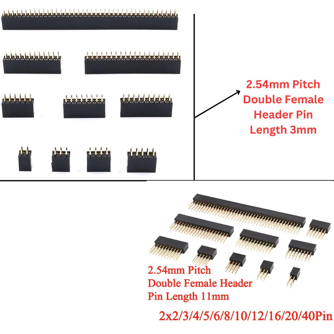 Female Berg Strip 2.54mm Straight Header Pin - Image 3