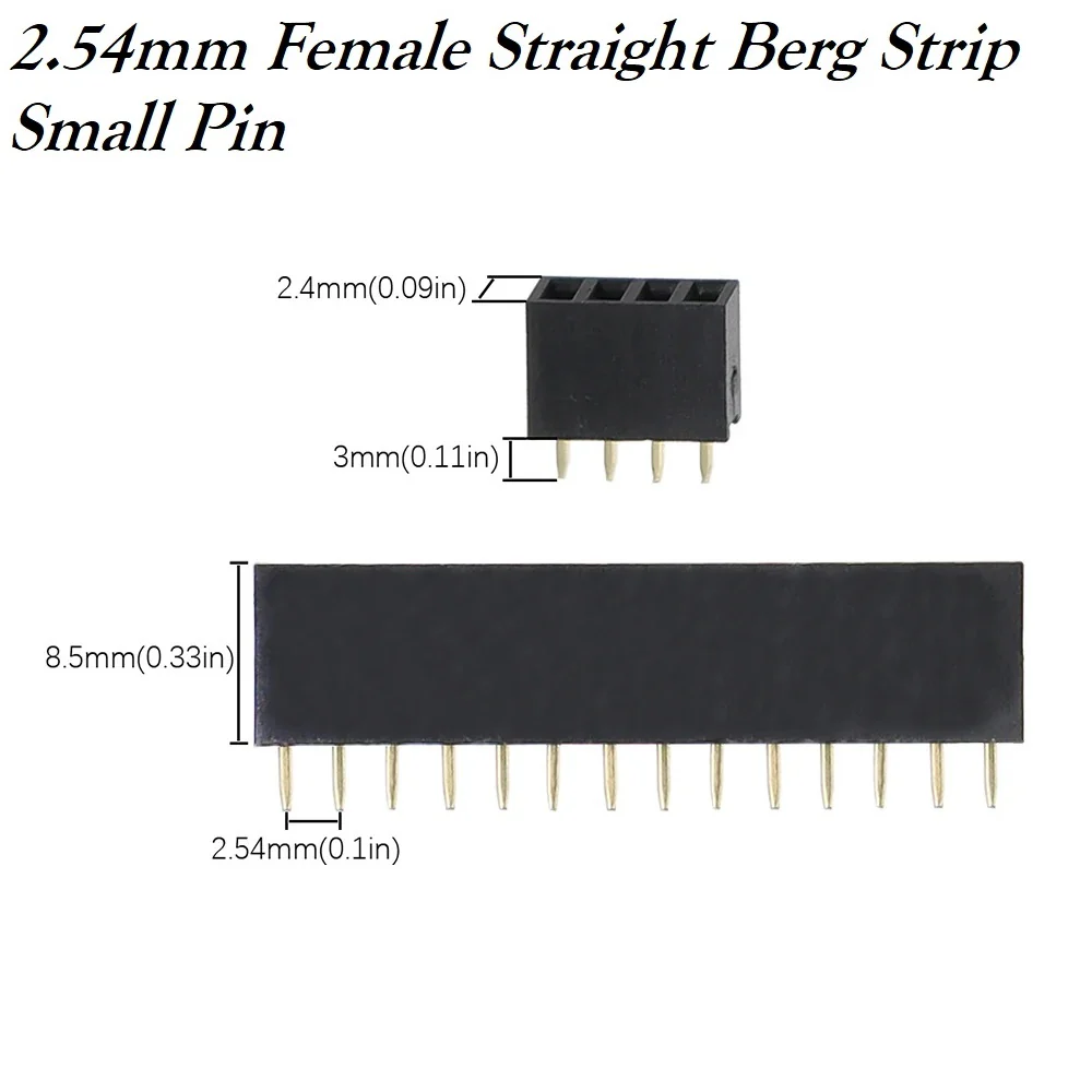 Female Berg Strip 2.54mm Straight Header Pin - Image 6