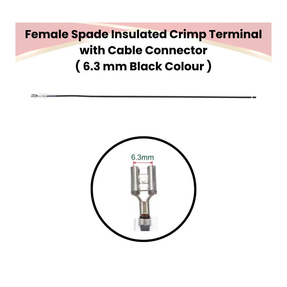 Female Spade Insulated Crimp Terminal with Cable Connector - Image 5