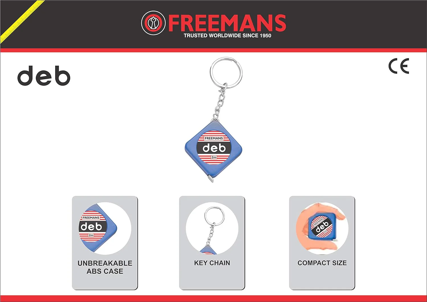 Freemans: DEB Steel Tape Rule with Keychain [Plastic Body] - Image 8