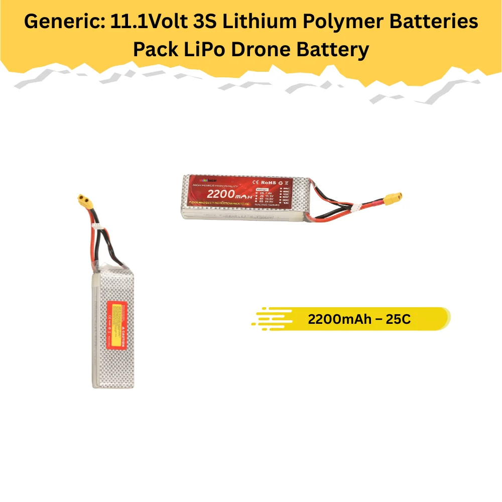 Generic: 11.1Volt 3S Lithium Polymer Batteries Pack LiPo Drone Battery - Image 2