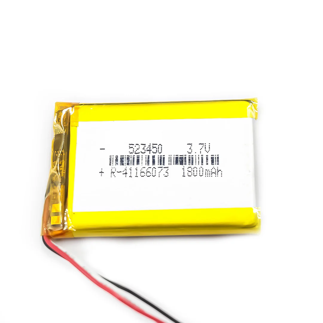 Generic: 523450 3.7V 1800mAh Lipo Battery - Single Cell Lithium Polymer Battery