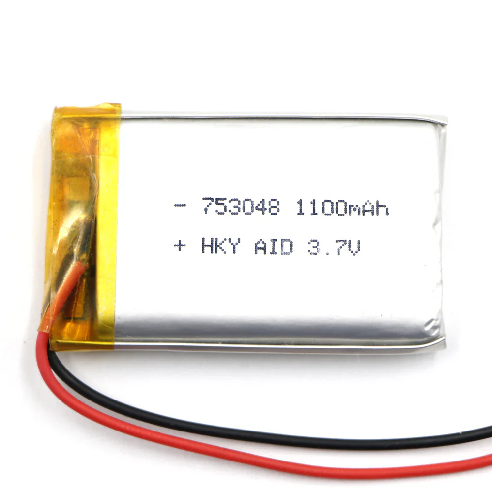 Generic: 753048 3.7 V 1100mAh Lipo Battery - Single Cell Lithium Polymer Battery - Image 4