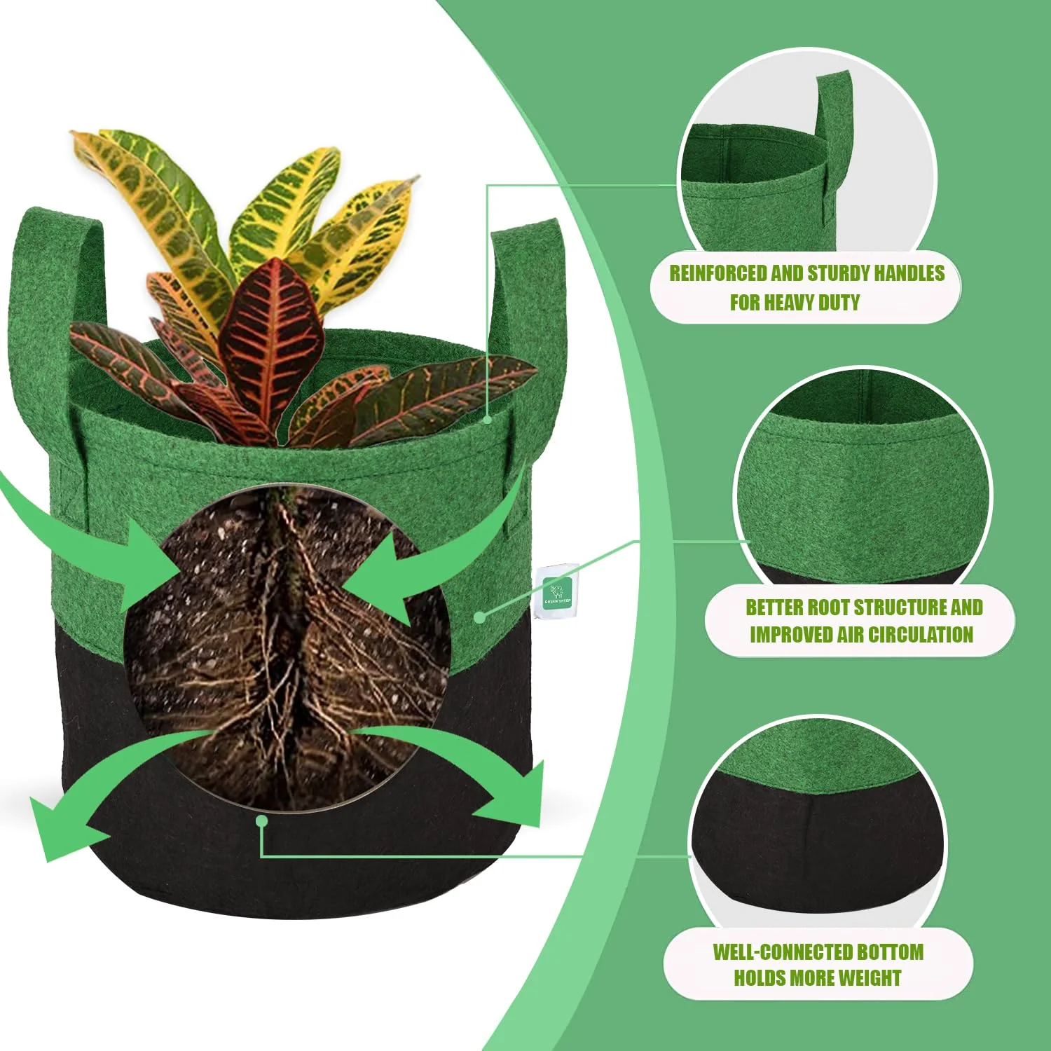 Geo Fabric Grow Bags For Plants - Image 7