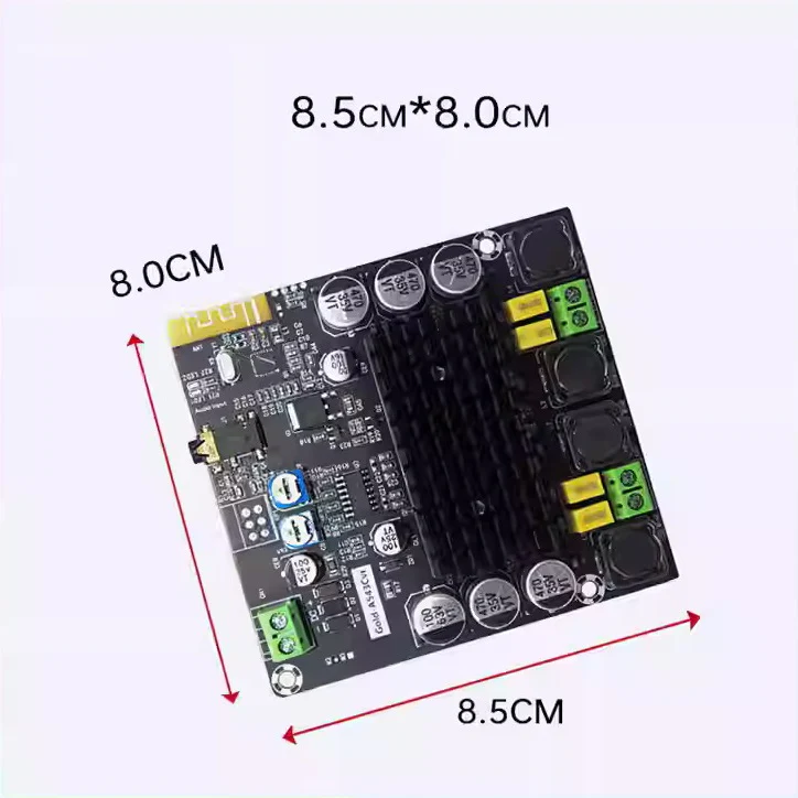 [Type 3] Gold-A543C 8-24V 2x50w Dual Channel High Power Digital Audio Power Amplifier Board  (With Aux Port + Bluetooth) - Image 4