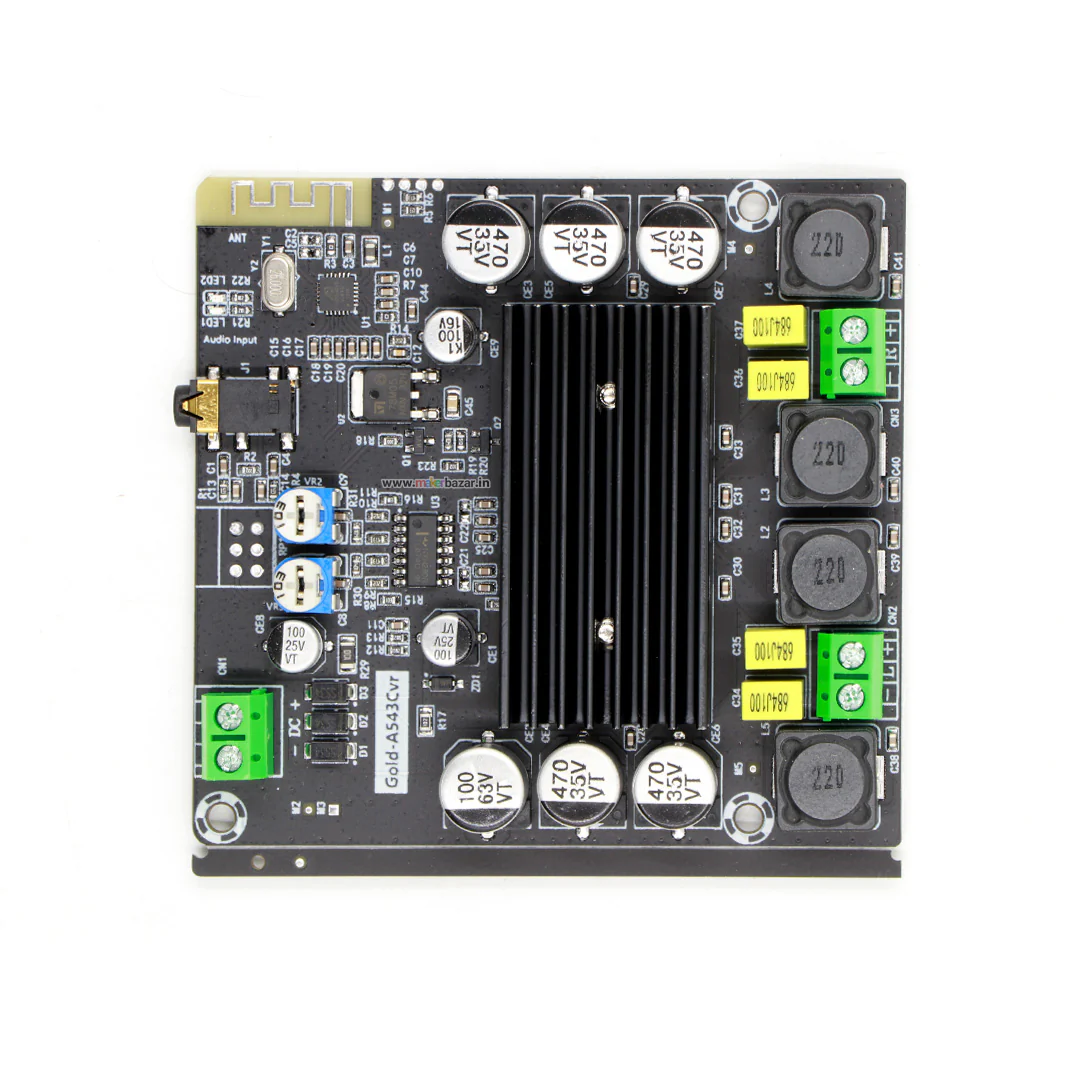[Type 3] Gold-A543C 8-24V 2x50w Dual Channel High Power Digital Audio Power Amplifier Board  (With Aux Port + Bluetooth) - Image 9