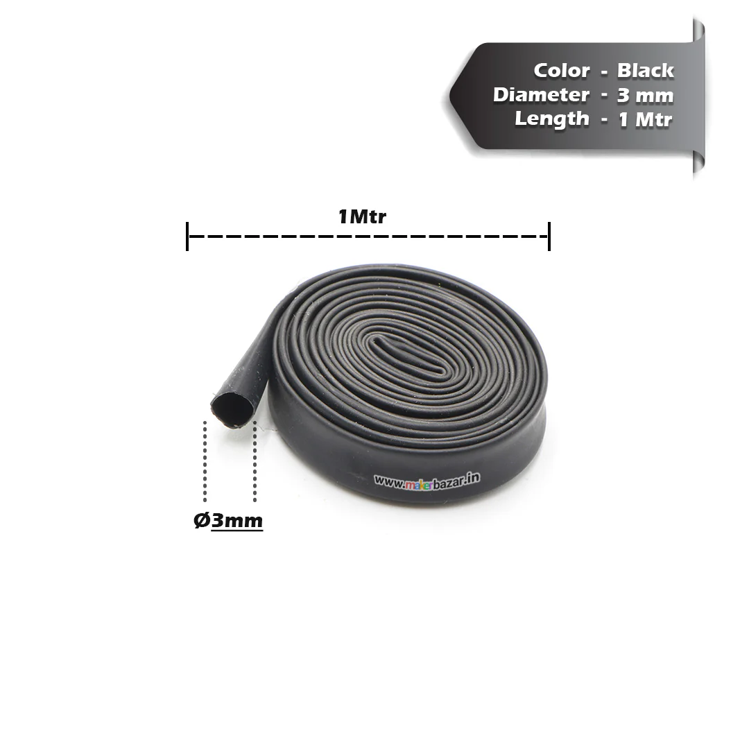 Black Heat Shrink Sleeve Tube For Wire Protection - Image 10
