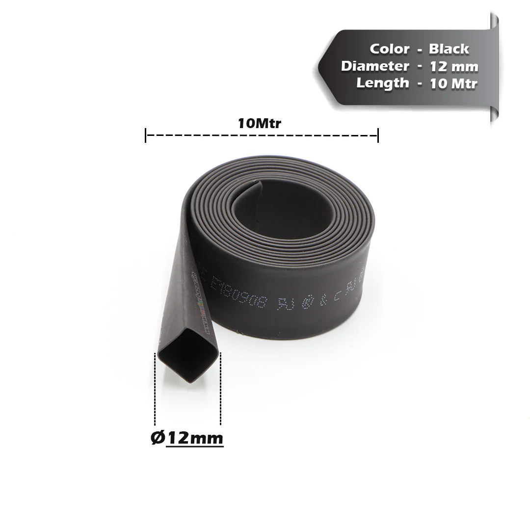 Black Heat Shrink Sleeve Tube For Wire Protection - Image 28