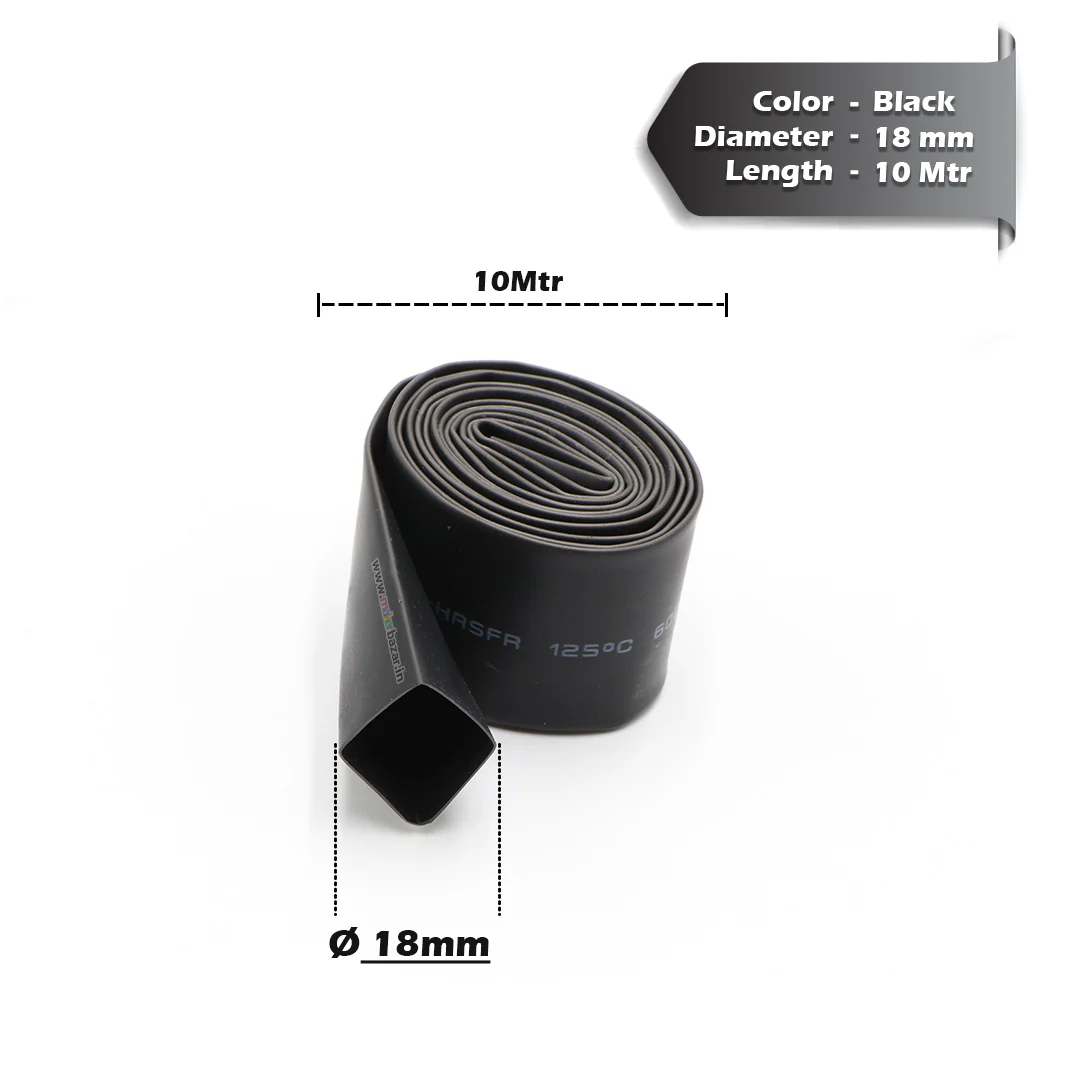 Black Heat Shrink Sleeve Tube For Wire Protection - Image 31