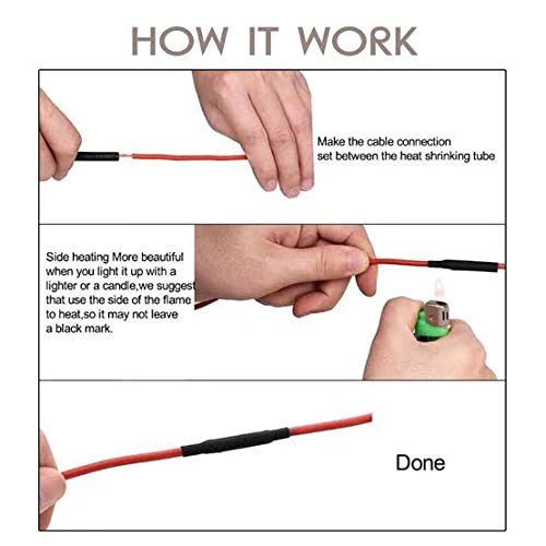 Red Heat Shrink Sleeve Tube For Wire Protection - Image 3