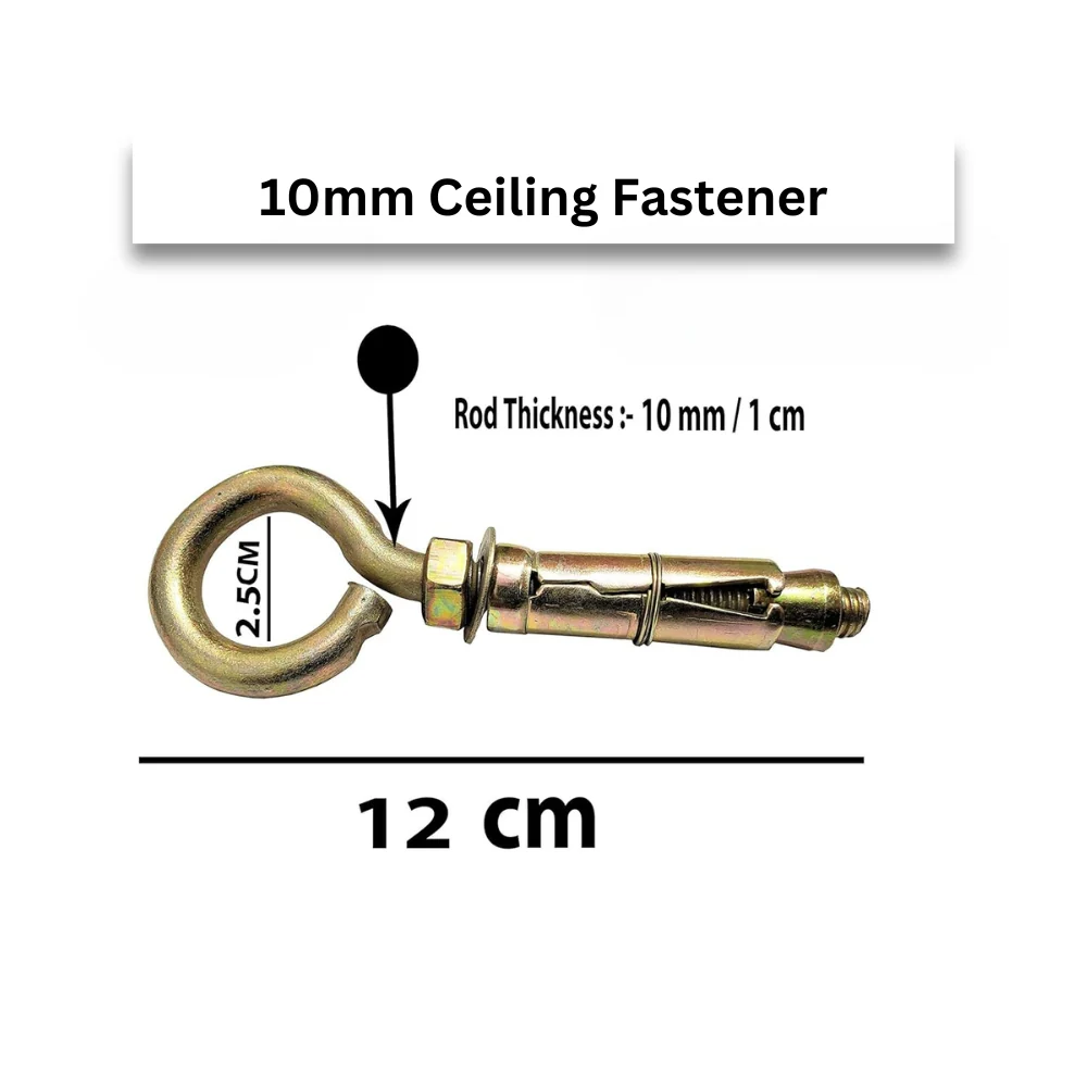 Heavy-Duty Ceiling Anchor Fasteners Closed-Hook for Fans & Hanging - Image 3