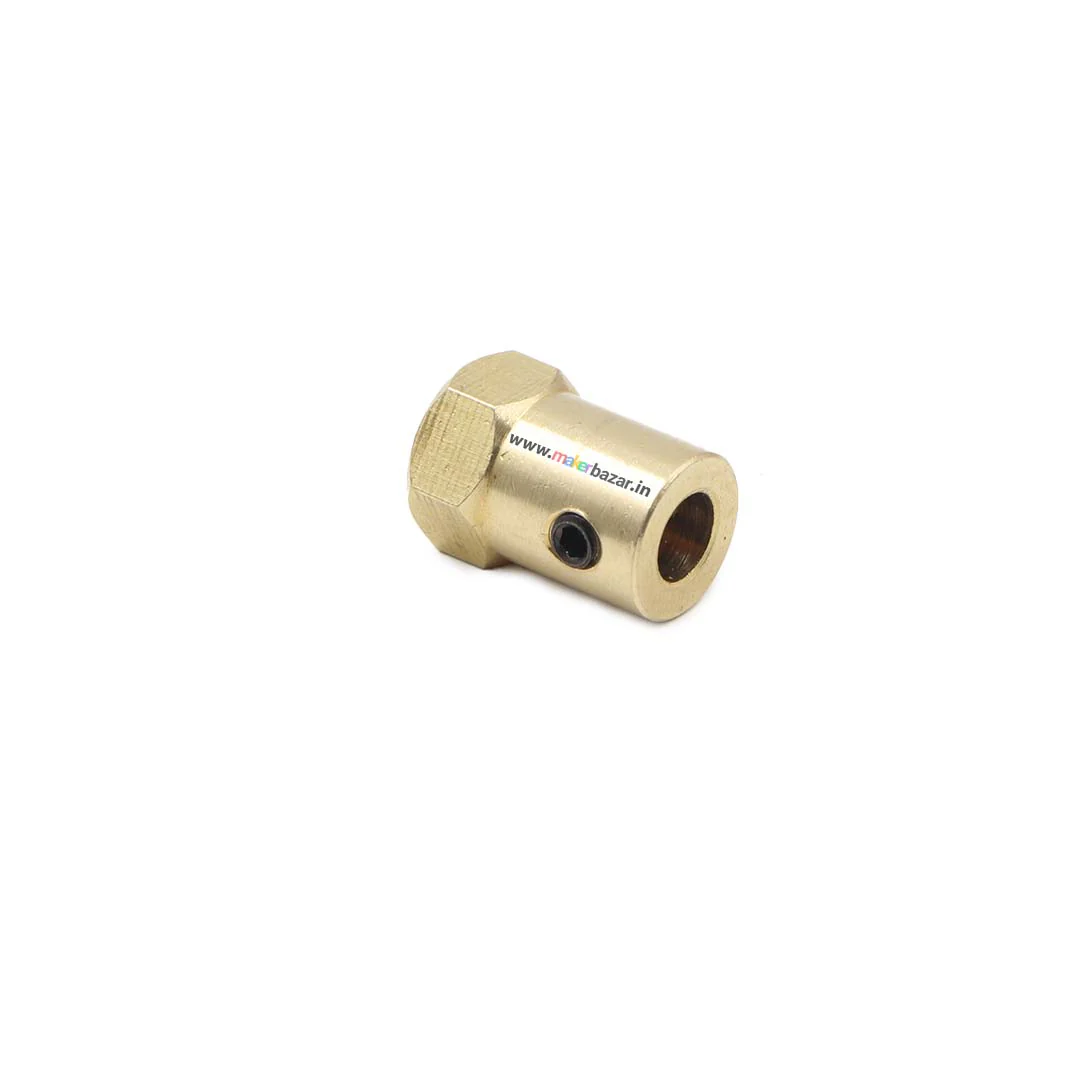 Hexagonal Brass Shaft Coupling for Robot Smart Car Motor Wheel - Image 25