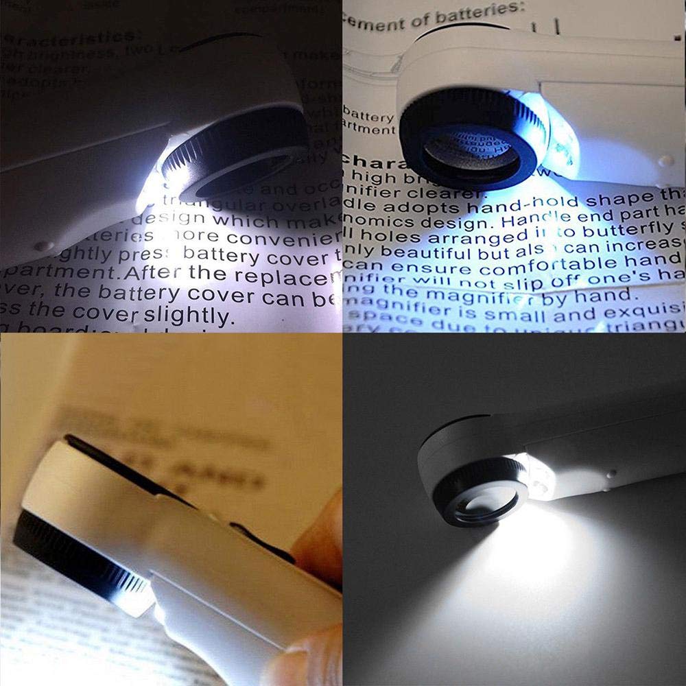 High Power 40x 2040 Lighted Magnifying Glass Hand Held Magnifier for Close Inspection of PCB. - Image 3
