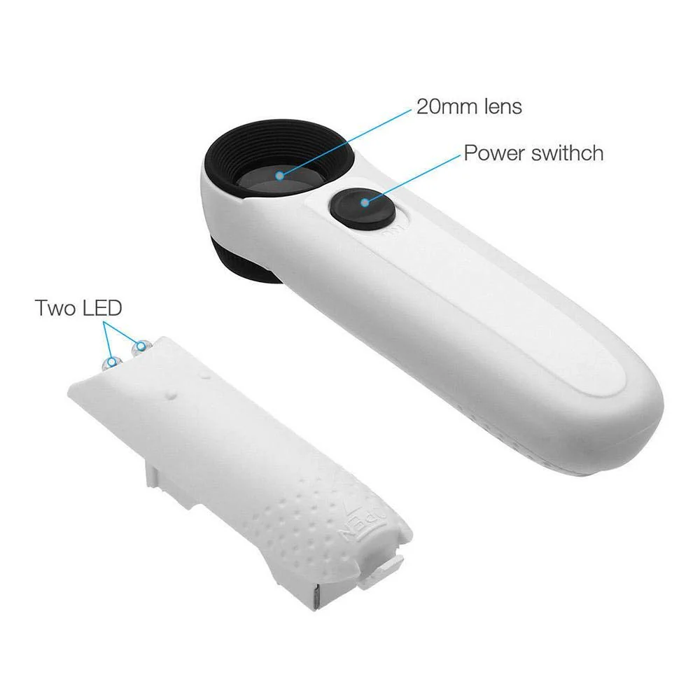High Power 40x 2040 Lighted Magnifying Glass Hand Held Magnifier for Close Inspection of PCB. - Image 7