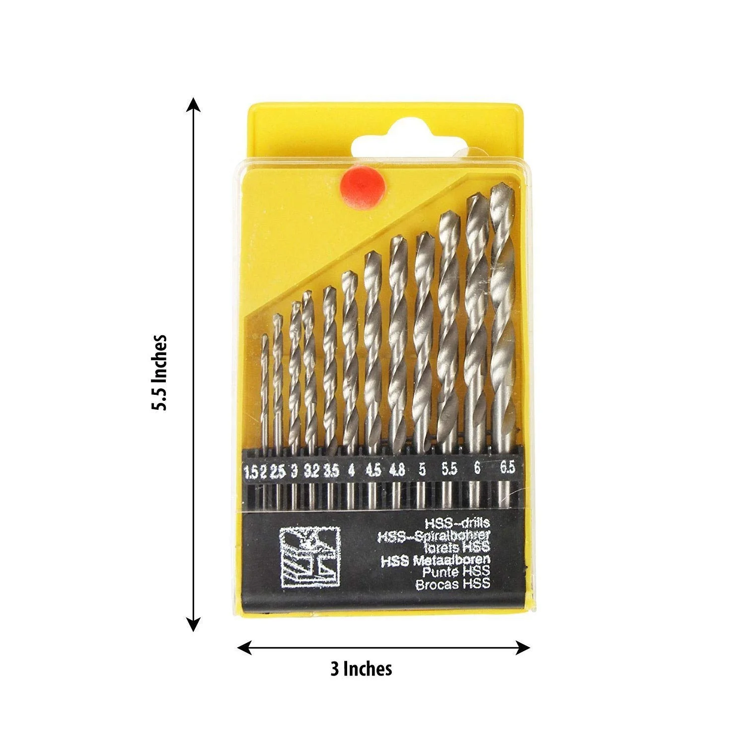 Generic: 13pcs HSS Straight Shank Twist Drill Bit Set Kit with Case (1.5-6.5mm) - Image 4