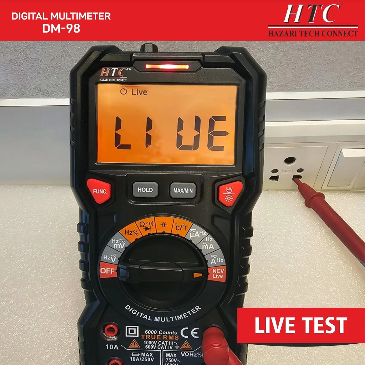 HTC DM-98 Digital Multimeter TRMS with Bargraph - Image 6