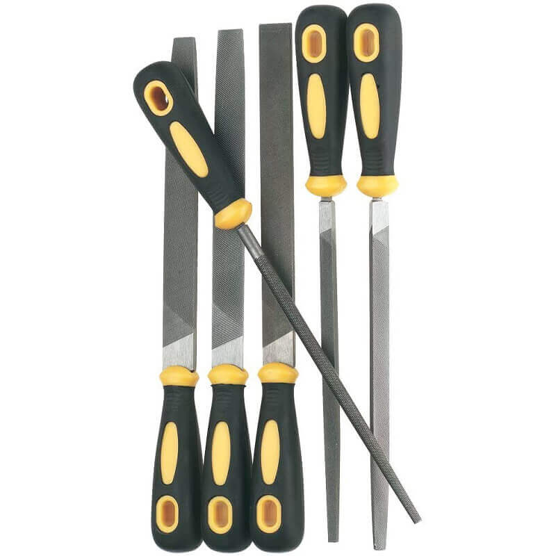 Jon Bhandari: F-002 6 pcs Premium Assorted 8 inches File Set with Rubber Handle