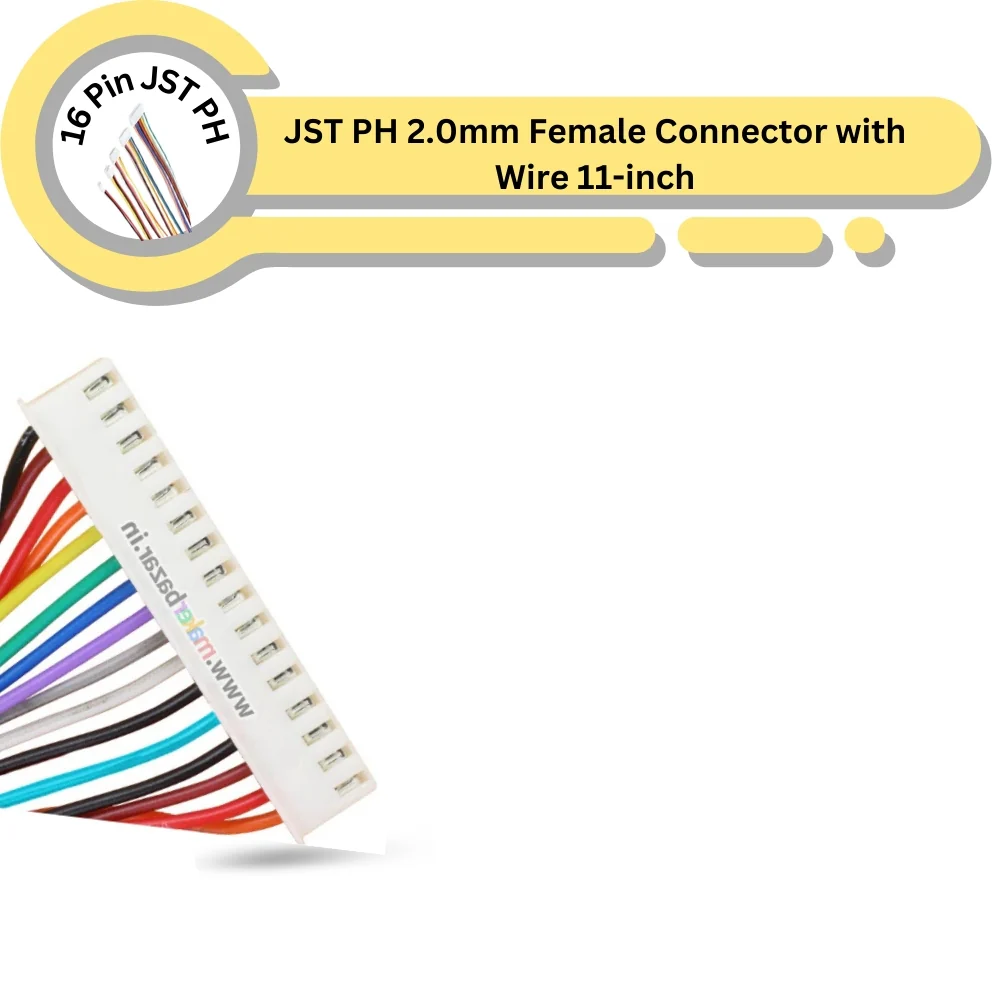JST PH 2.0mm Female Connector with Wire 11-inch - Image 18