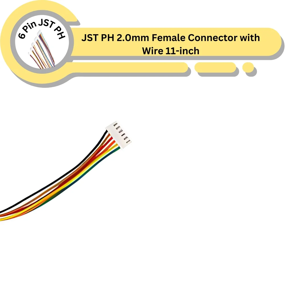 JST PH 2.0mm Female Connector with Wire 11-inch - Image 8