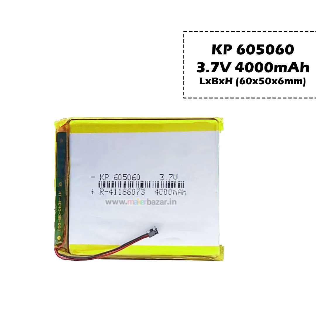KP:3.7V 4000mAh Lithium Polymer Rechargeable Battery - Image 2