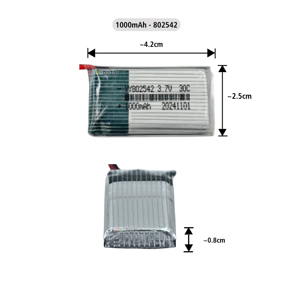 Generic: Drone Lipo Battery - Single Cell 3.7V Lithium Polymer Battery for Mini Drone - Image 22