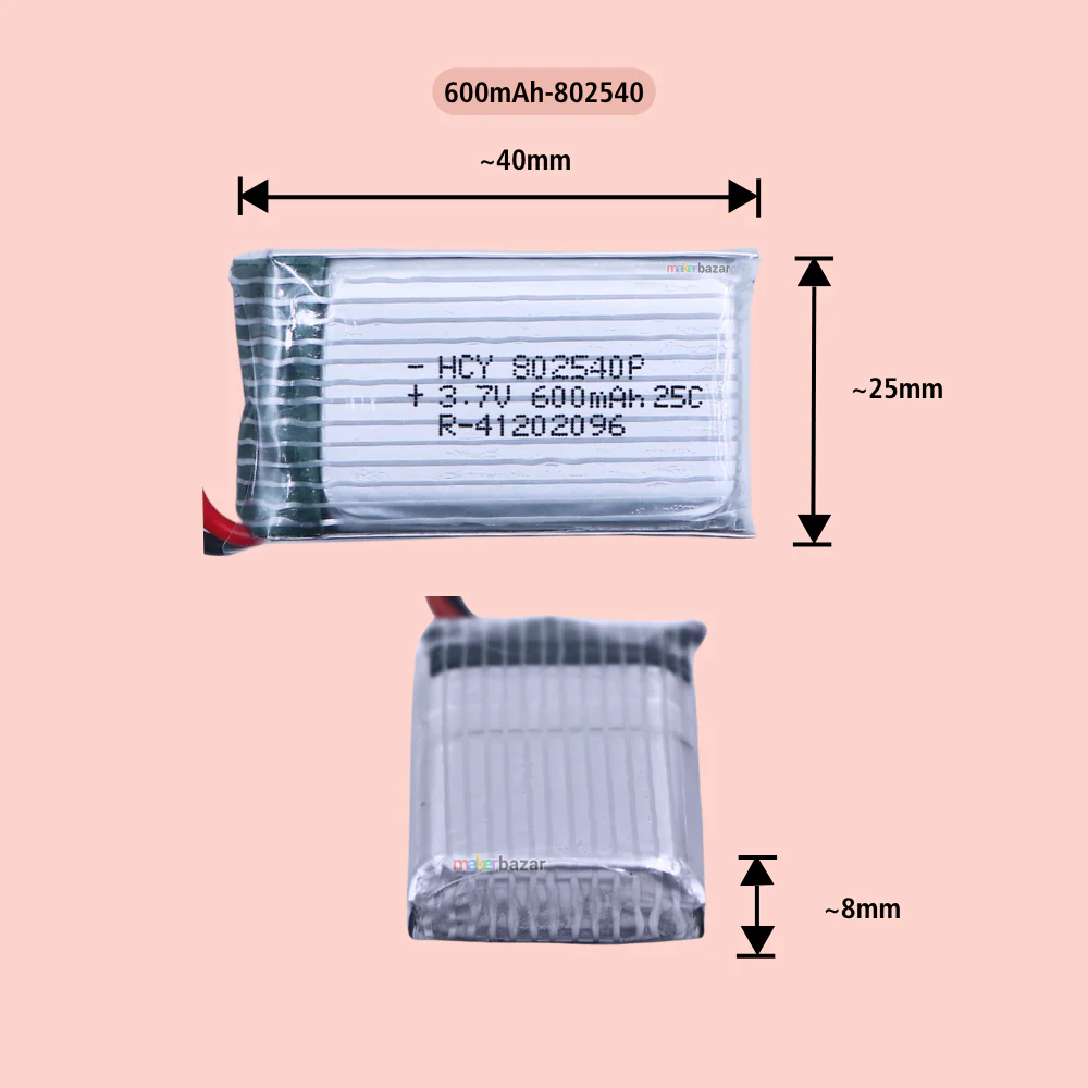 Generic: Drone Lipo Battery - Single Cell 3.7V Lithium Polymer Battery for Mini Drone - Image 33