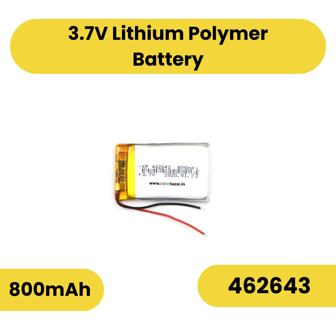 Lipo Battery - Single Cell 3.7V 800mAh Lithium Polymer Battery - Image 3