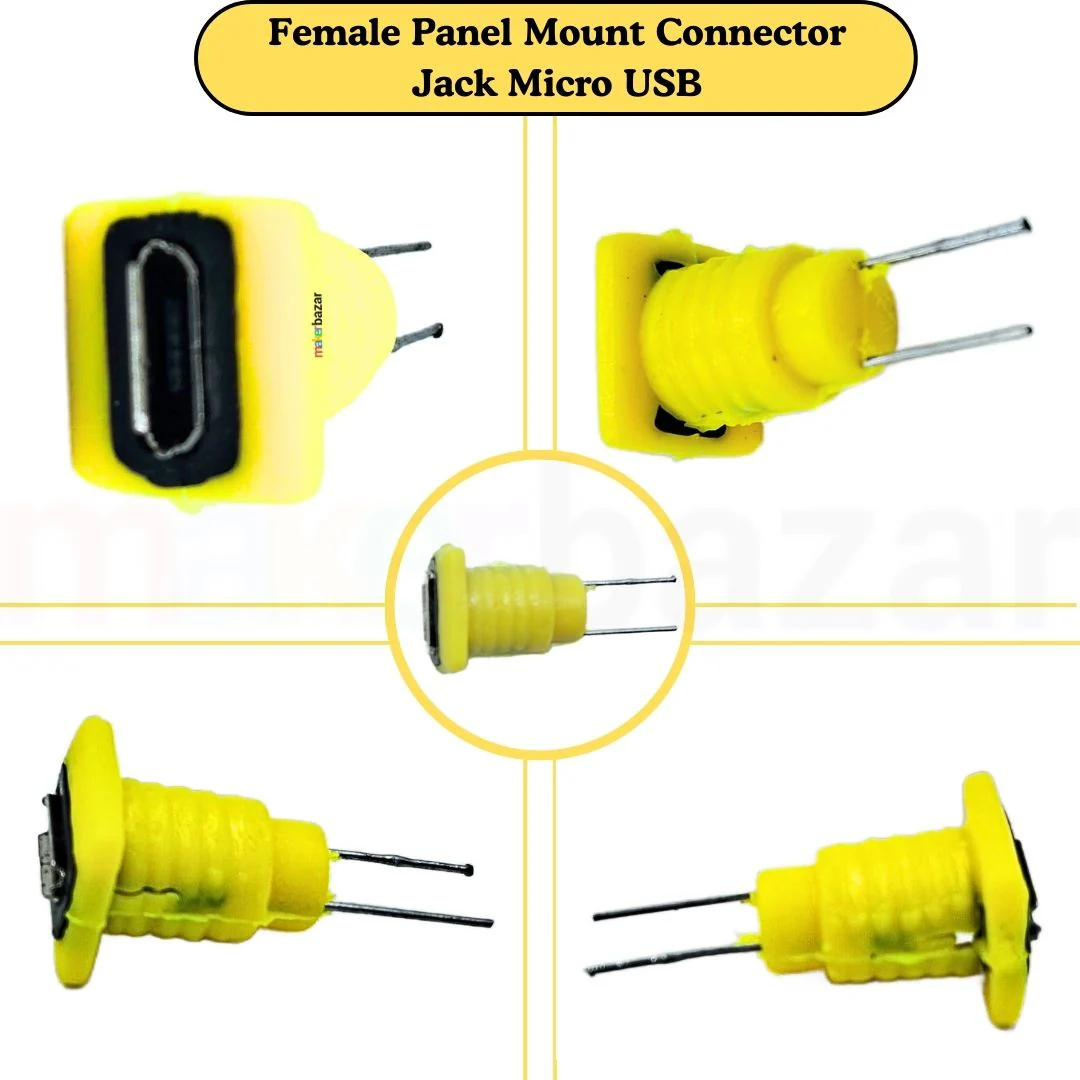 (Low Cost) Female USB 2-Pin Panel Mount Connector (without Wire) - Image 3