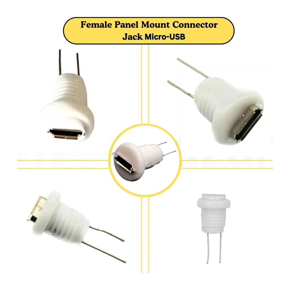 (Low Cost) Female USB 2-Pin Panel Mount Connector (without Wire) - Image 4