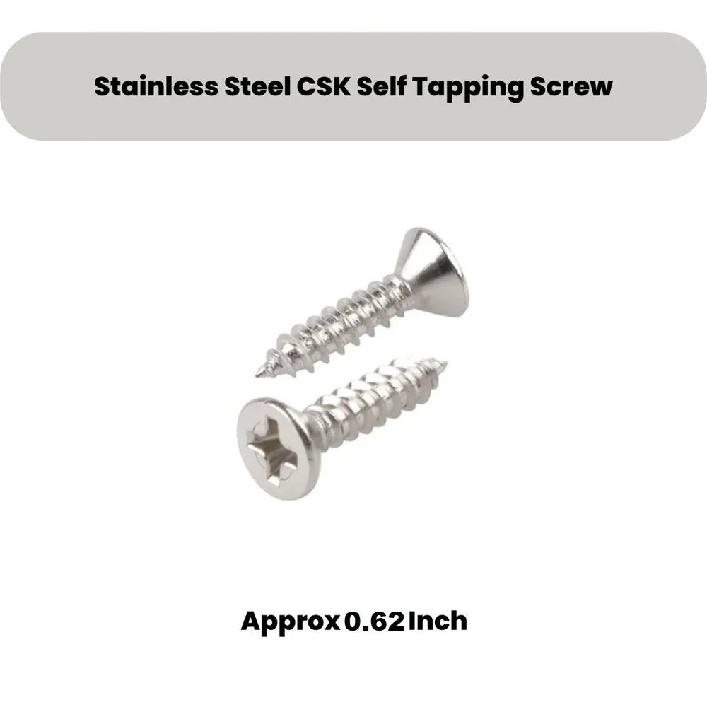M2.8 #4 Philips Countersunk CSK Stainless Steel Self-Tapping Screws - Image 6