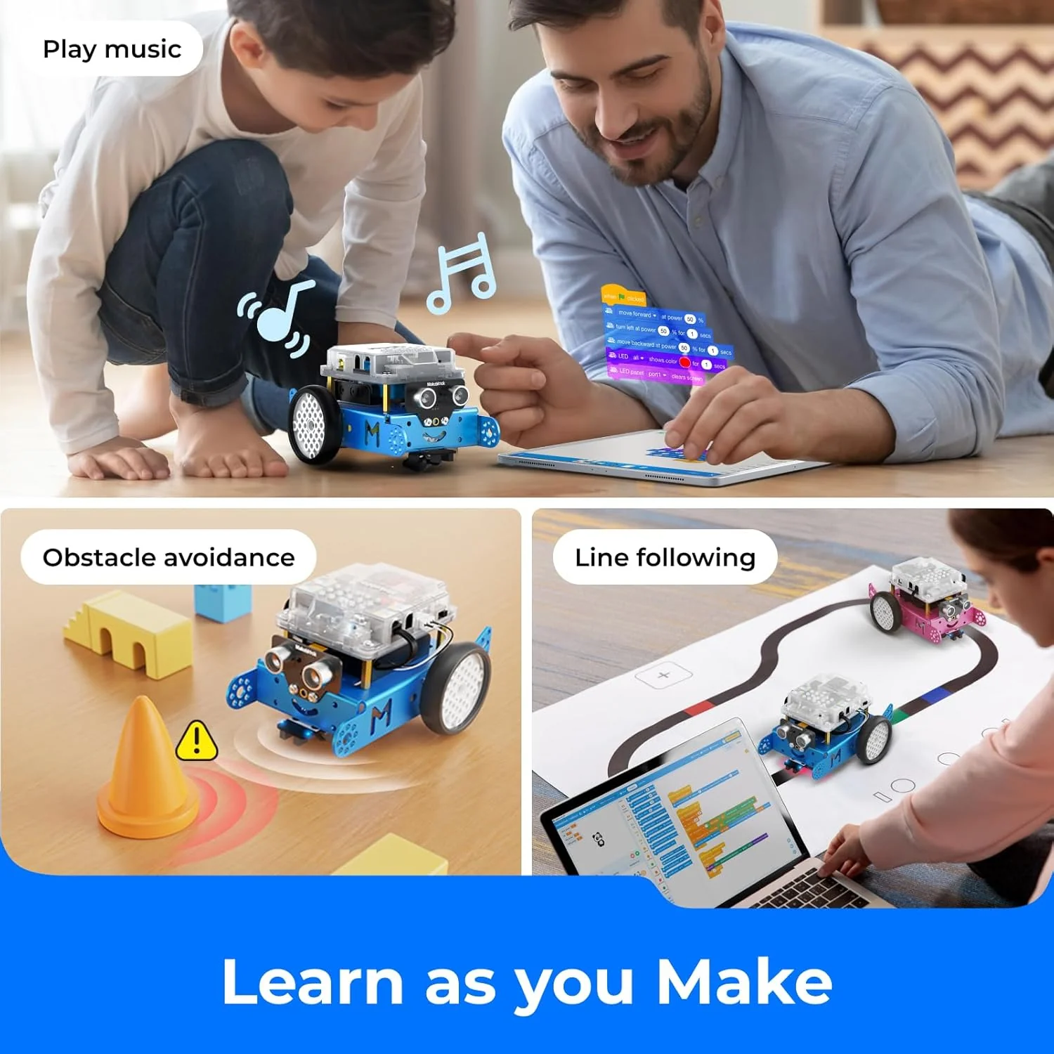 Makeblock Mbot Programming Educational Robot DIY Kit V1.1 Bluetooth Version - Image 8