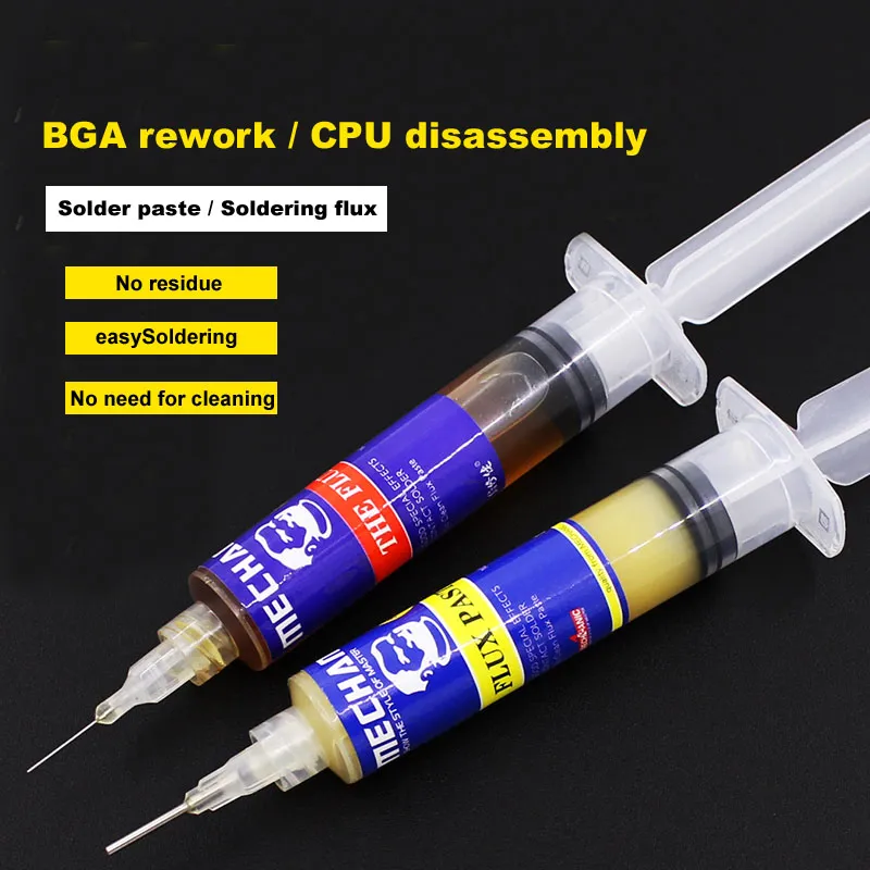 Mechanic: 10cc Liquid/Paste Soldering Flux Syringe Injection For iPhone/CPU/BGA - Image 2