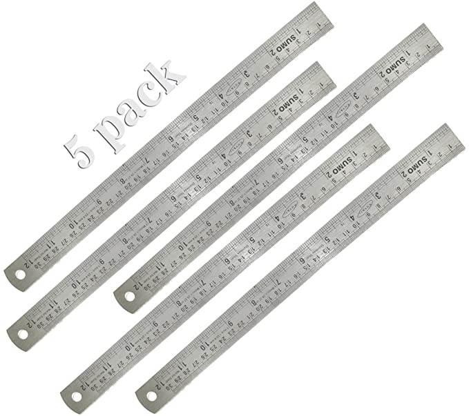 Generic: Stainless Steel Ruler Metal Scale 12inch/ 30cm - Image 6